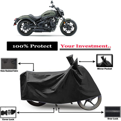 Amexride Two Wheeler Cover for Kawasaki(Vulcan S BS6, Black)