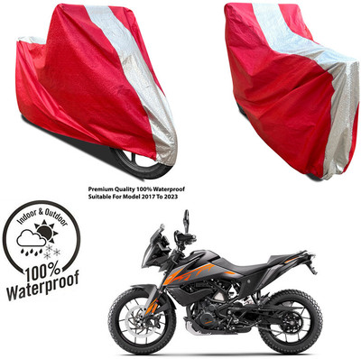 OliverX Waterproof Two Wheeler Cover for Suzuki(Silver, Red)