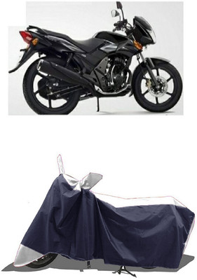 SUGASHRI Waterproof Two Wheeler Cover for TVS(Flame 125, White, Blue)