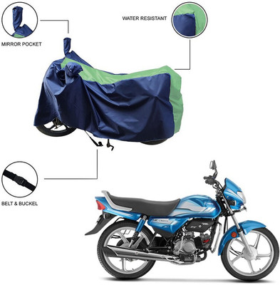 Furnish Flow Two Wheeler Cover for Hero(HF Deluxe, Green)