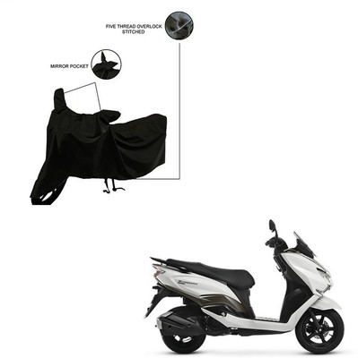 Furnish Flow Two Wheeler Cover for Suzuki(Burgman Street 125, Black)