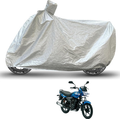 Caronix Waterproof Two Wheeler Cover for Bajaj(Platina 125, Silver)