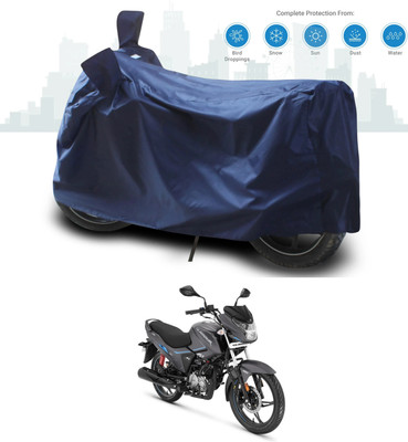 SEBONGO Waterproof Two Wheeler Cover for Hero(Glamour BS6, Blue)