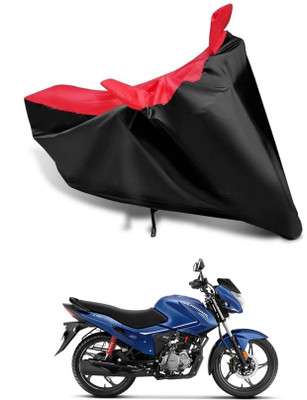 KEDIT Two Wheeler Cover for Hero(Glamour i3s BS6, Red, Black)