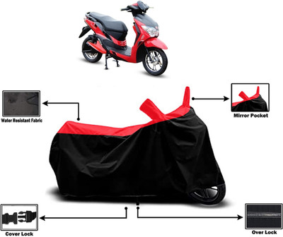 Amexride Two Wheeler Cover for Hero Electric(Electric Dash, Red)