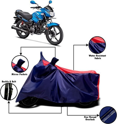 DeepShakshi AUTOMOTIVE Two Wheeler Cover for Hero(Glamour FI, Red, Blue)