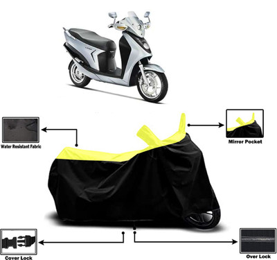 Amexride Two Wheeler Cover for Hero(Leap Hybrid SES, Yellow)