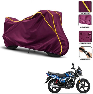 Car Life Two Wheeler Cover for TVS(Star City Plus, Maroon, Yellow)
