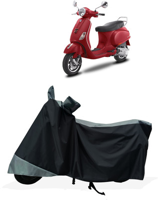 Tricway Two Wheeler Cover for Vespa(Vespa VXL, Black, Grey)