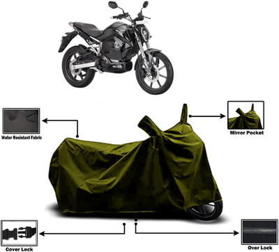 Amexride Two Wheeler Cover for Revolt(Motors RV 400, Green)