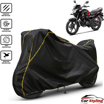 Car Styling Waterproof Two Wheeler Cover for Honda(SP 125, Black, Yellow)