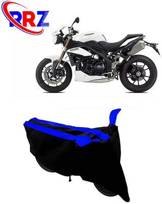 RRZ Waterproof Two Wheeler Cover for Triumph(Speed Triple ABS, Black, Blue)