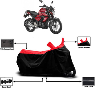 KEDIT Two Wheeler Cover for Yamaha(FZ-S Fi Version 3.0, Red)