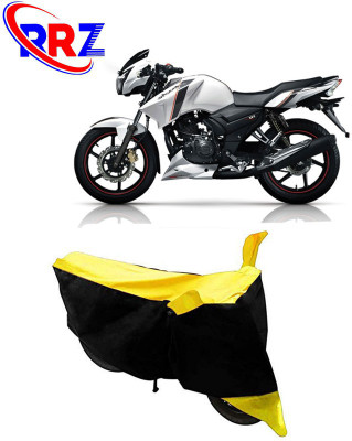 RRZ Waterproof Two Wheeler Cover for TVS(Apache 150, Black, Yellow)