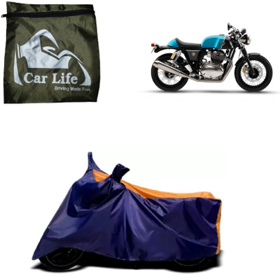 Car Life Two Wheeler Cover for Royal Enfield(Continental GT, Orange, Blue)