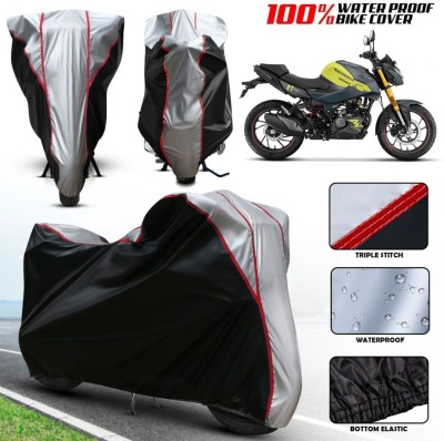 xodi Waterproof Two Wheeler Cover for Hero(Xtreme 160 R, Silver, Black, Multicolor)