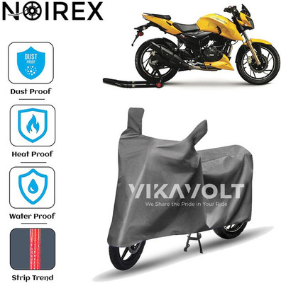 NOIREX Two Wheeler Cover for TVS(Apache RTR 200 4V, Grey)