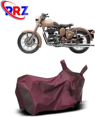 RRZ Waterproof Two Wheeler Cover for Royal Enfield(Classic Desert Storm, Maroon)