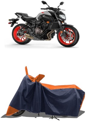 SUGASHRI Waterproof Two Wheeler Cover for Yamaha(MT 07 BS6, Orange, Blue)