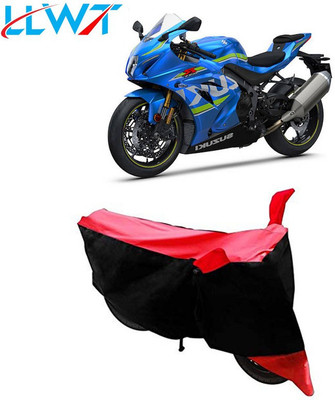 KPIND Waterproof Two Wheeler Cover for Suzuki(GSX R1000, Black, Red)