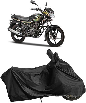 DIGGU Two Wheeler Cover for Bajaj(Discover 100 DTS-i, Black)