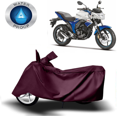 ROYAL AUTO MART Two Wheeler Cover for Suzuki(Gixxer, Maroon)