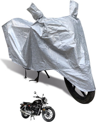 MOCKHE Waterproof Two Wheeler Cover for Honda(Hness CB350, Silver)