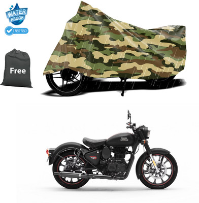 CODOKI Waterproof Two Wheeler Cover for Royal Enfield(Classic 350, Yellow)
