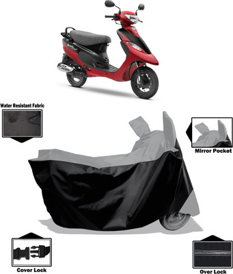 Amexride Two Wheeler Cover for TVS(Scooty Pep+ BS6, Grey)