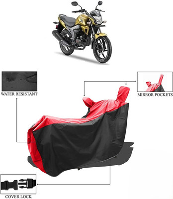 DeepShakshi AUTOMOTIVE Two Wheeler Cover for Honda(Dazzler, Red, Black)