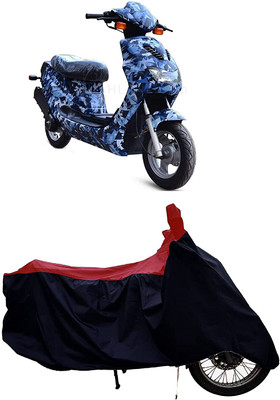 KEDIT Two Wheeler Cover for Hero(Electric AXLHE-20, Red, Black)