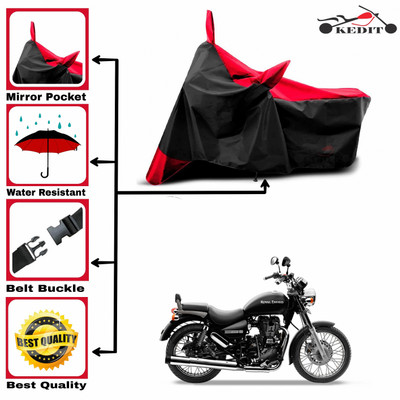 AASHTIK MART Two Wheeler Cover for Royal Enfield(Enticer, Red, Black)