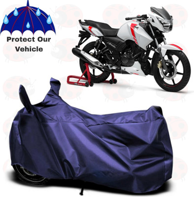 sowelar Waterproof Two Wheeler Cover for TVS(Apache RTR 160, Blue)