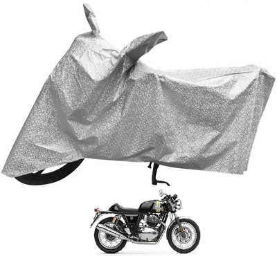 Auto Hub Waterproof Two Wheeler Cover for Royal Enfield(Continental GT 650, Silver)