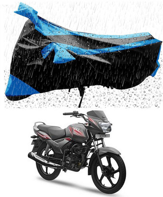 Mdstar Waterproof Two Wheeler Cover for TVS(Star City Plus, Blue, Black)