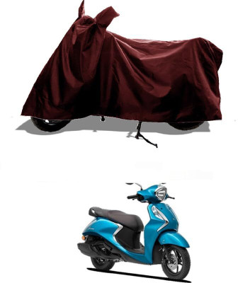KEDIT Two Wheeler Cover for Yamaha(Fascino, Maroon)