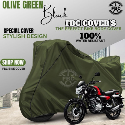 FBC Waterproof Two Wheeler Cover for Bajaj(V15, Green)