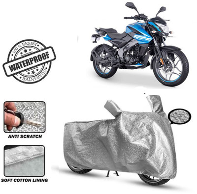 ROYAL AUTO MART Waterproof Two Wheeler Cover for Bajaj(Pulsar 250, Silver)
