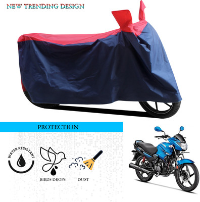 ANTHUB Waterproof Two Wheeler Cover for Hero(Glamour FI, Black, Red)