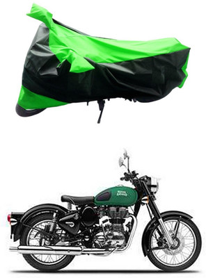 MMSSTAR Waterproof Two Wheeler Cover for Royal Enfield(Meteor, Green, Black)