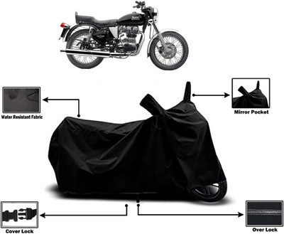 Amexride Two Wheeler Cover for Royal Enfield(Electra, Black)
