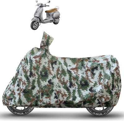 Caronix Waterproof Two Wheeler Cover for Vespa(Vespa VXL 125, Green)