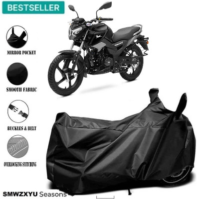 smwzxyu Waterproof Two Wheeler Cover for TVS, Hero(Raider, Black)
