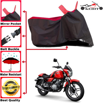 AASHTIK MART Two Wheeler Cover for Bajaj(V 150, Red, Black)