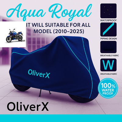 OliverX Waterproof Two Wheeler Cover for TVS(Apache RTR 200, Blue, Red)