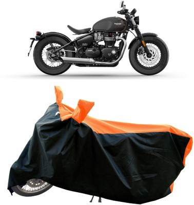 DeepShakshi AUTOMOTIVE Waterproof Two Wheeler Cover for Triumph(Bonneville Bobber BS6, Orange)