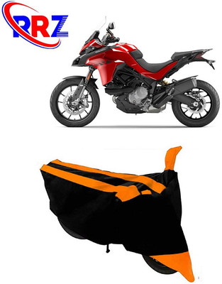 RRZ Waterproof Two Wheeler Cover for Ducati(Multistrada, Black, Orange)