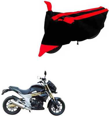 DeepShakshi AUTOMOTIVE Two Wheeler Cover for Mahindra(Mojo, Black, Red)
