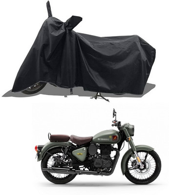 PAGORA Waterproof Two Wheeler Cover for Royal Enfield(Classic 350 Signals, Black)