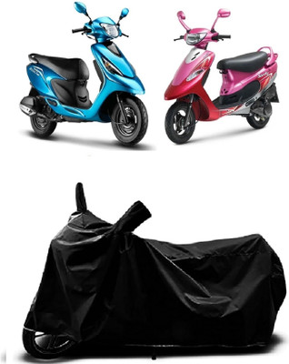 MMSSTAR Waterproof Two Wheeler Cover for TVS(Scooty Pep Plus BS6, Black)